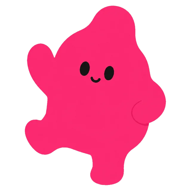 KIMO the mascot, waving you in